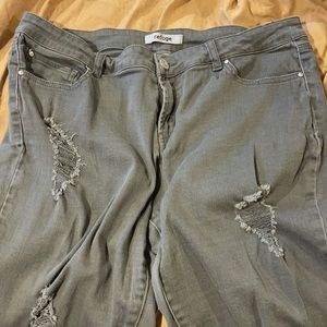 Olive green skinny jeans